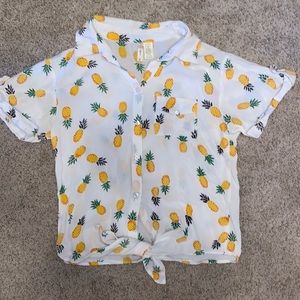Pinapple Tie-Front shirt